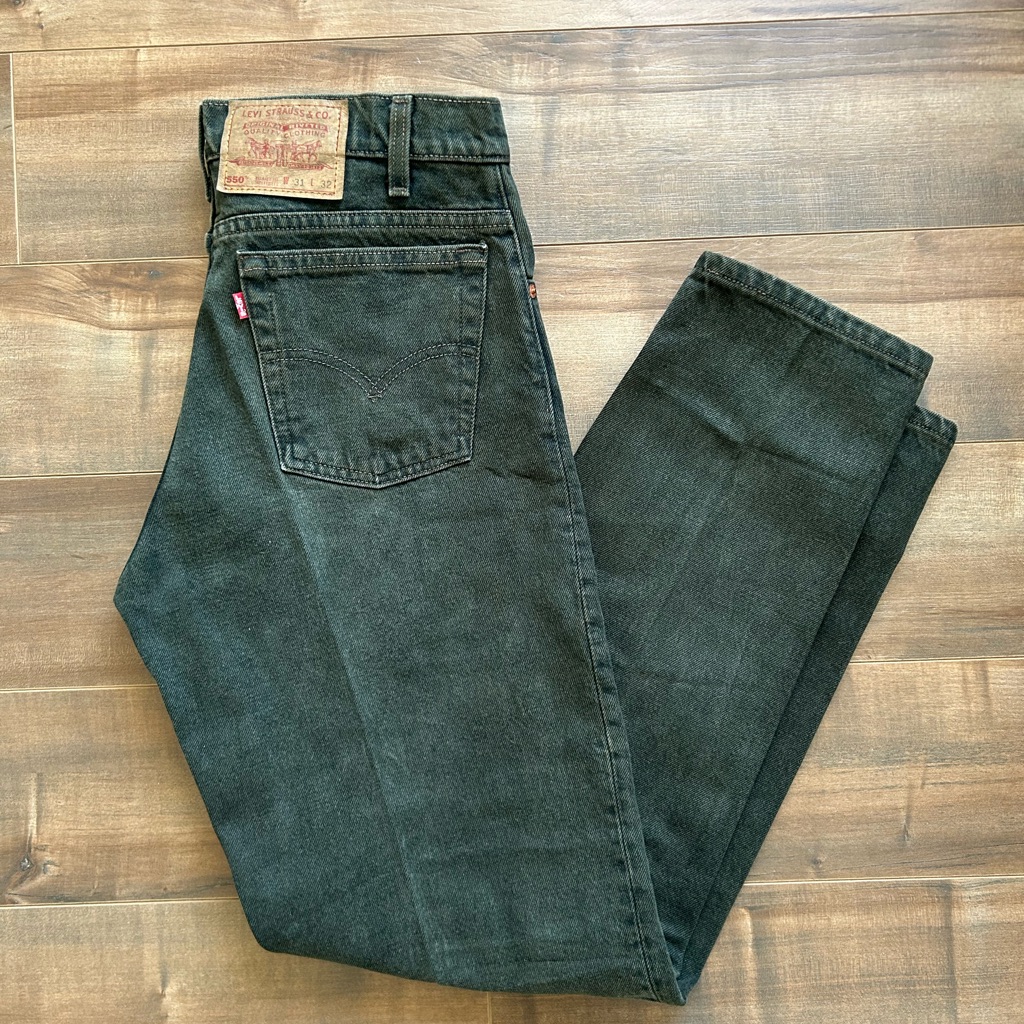 Vintage Green Wash 90s Levi’s 550 Jeans